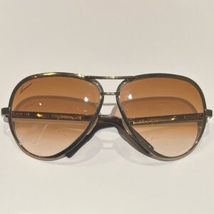 Gucci bronze unisex aviator sunglasses